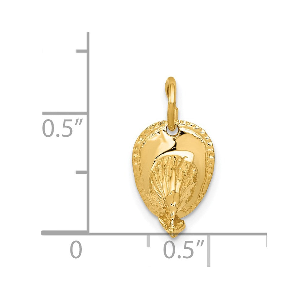 Alternate view of the 14k Yellow Gold 3D Small Fireman's Hat Charm by The Black Bow Jewelry Co.