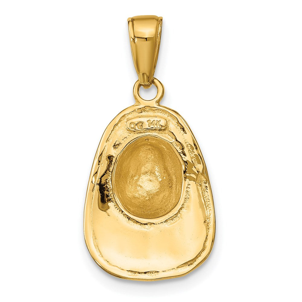 Alternate view of the 14k Yellow Gold 3D Firefighter Hat Pendant by The Black Bow Jewelry Co.