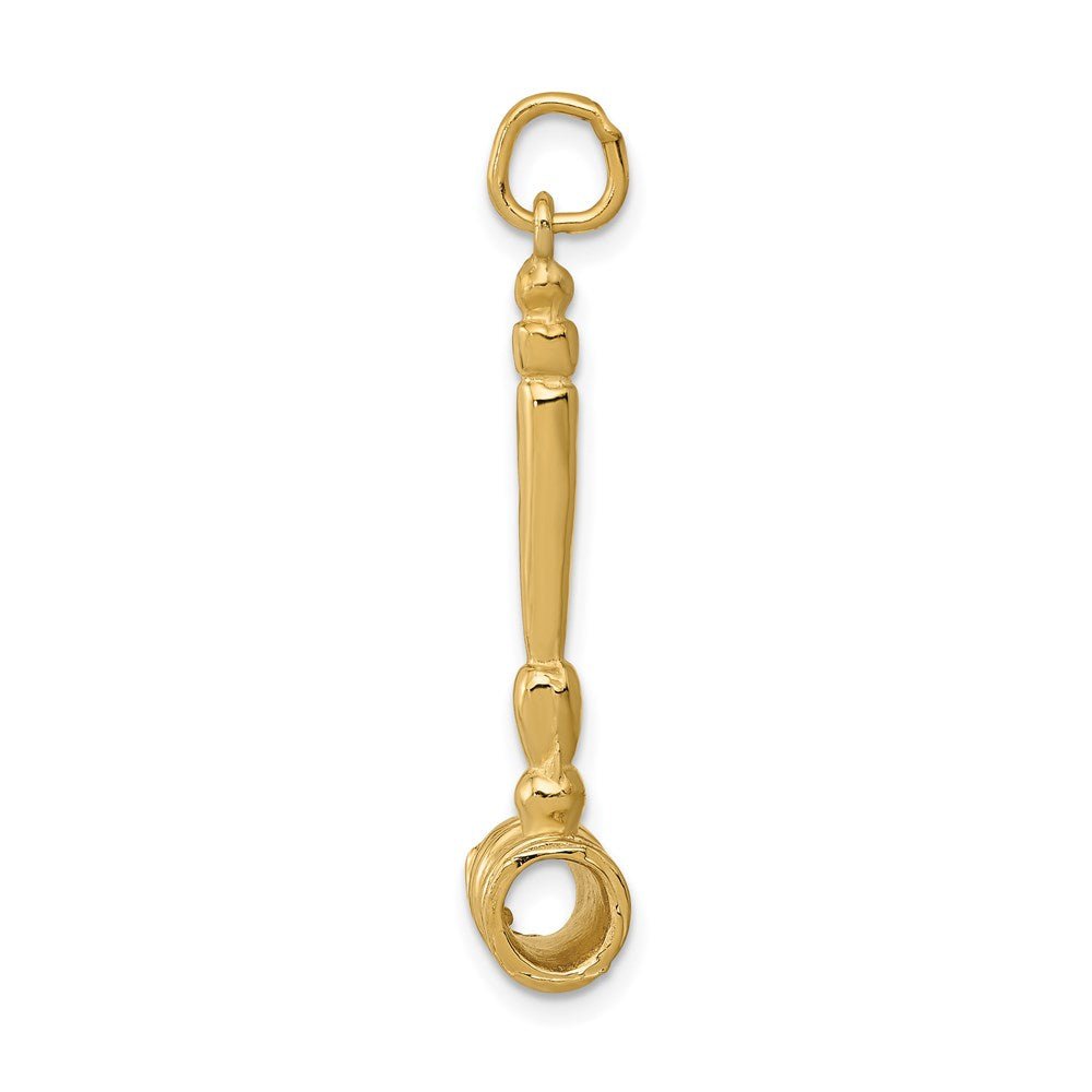 Alternate view of the 14k Yellow Gold 3D Gavel Polished Pendant by The Black Bow Jewelry Co.