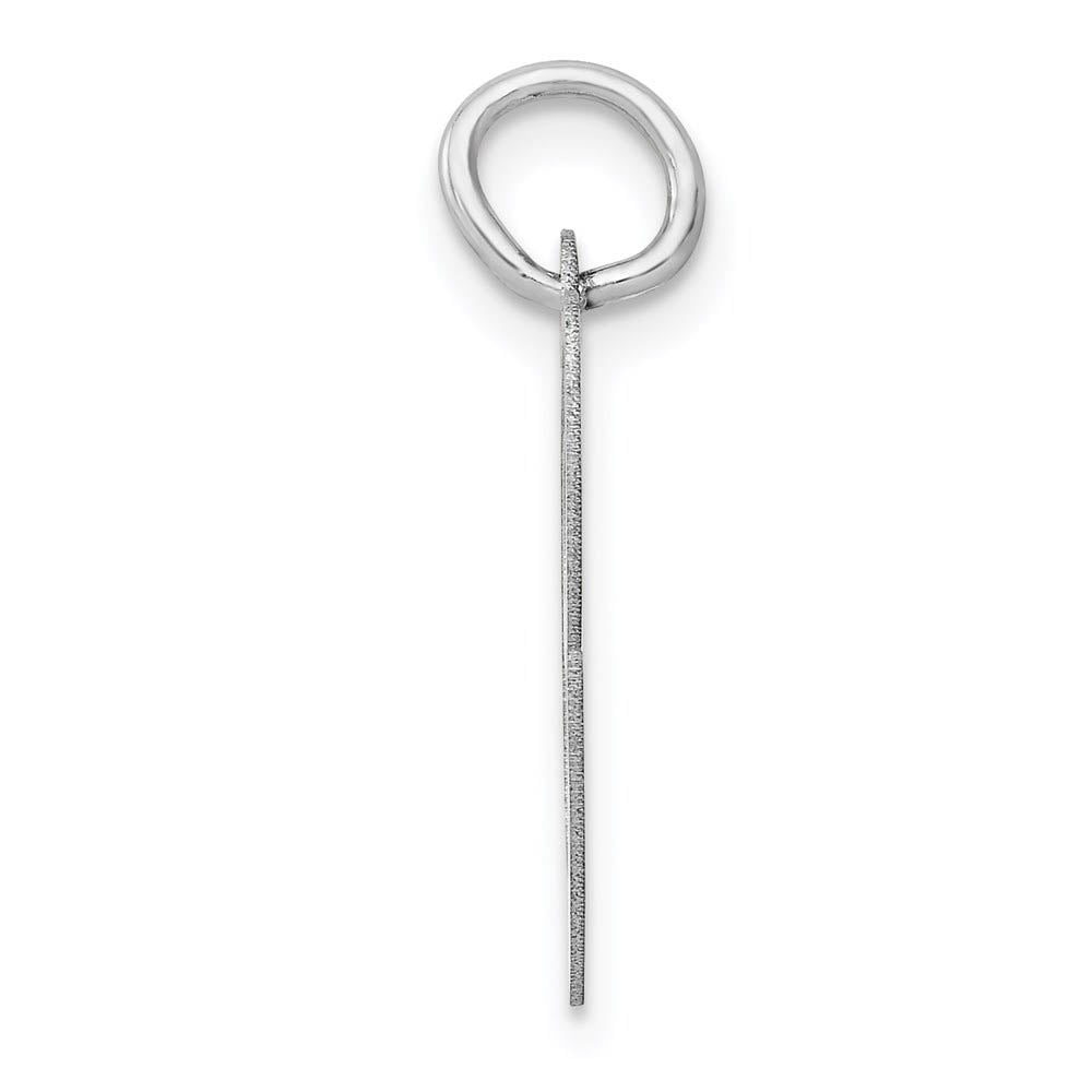 Alternate view of the 14k White Gold, Ella Collection Medium Fancy Script Initial C Pendant by The Black Bow Jewelry Co.