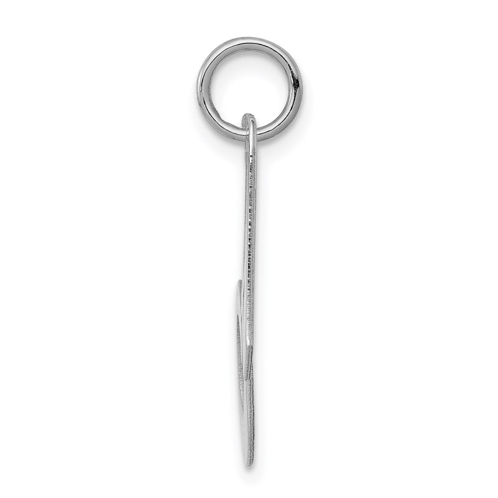 Alternate view of the Sterling Silver, Ella Collection Medium Fancy Script Initial A Pendant by The Black Bow Jewelry Co.