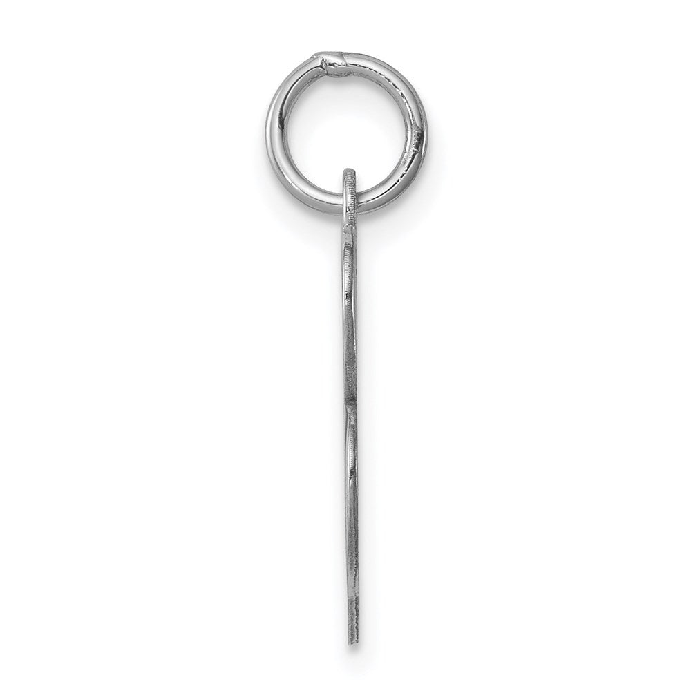 Alternate view of the Sterling Silver, Ella Collection Medium Fancy Script Initial B Pendant by The Black Bow Jewelry Co.