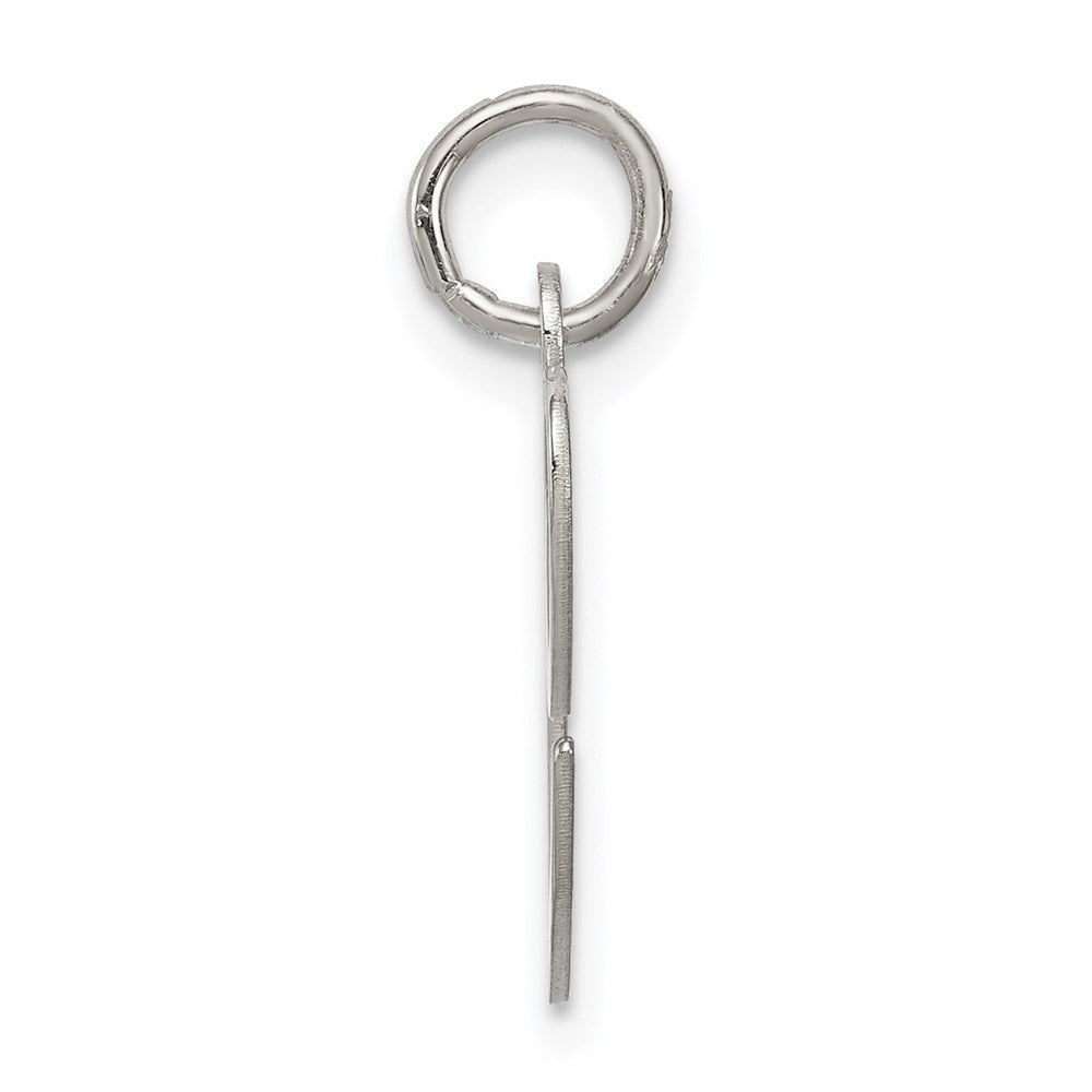 Alternate view of the Sterling Silver, Ella Collection Medium Fancy Script Initial C Pendant by The Black Bow Jewelry Co.