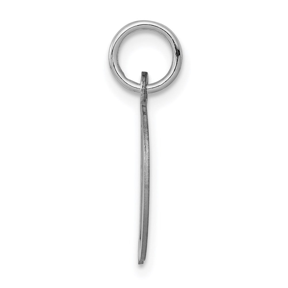 Alternate view of the Sterling Silver, Ella Collection Medium Fancy Script Initial D Pendant by The Black Bow Jewelry Co.