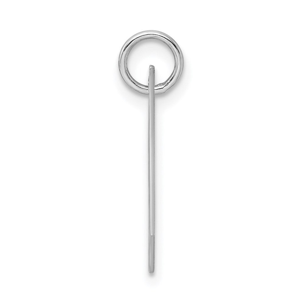 Alternate view of the Sterling Silver, Ella Collection Medium Fancy Script Initial H Pendant by The Black Bow Jewelry Co.