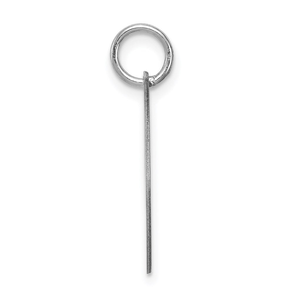 Alternate view of the Sterling Silver, Ella Collection Medium Fancy Script Initial I Pendant by The Black Bow Jewelry Co.