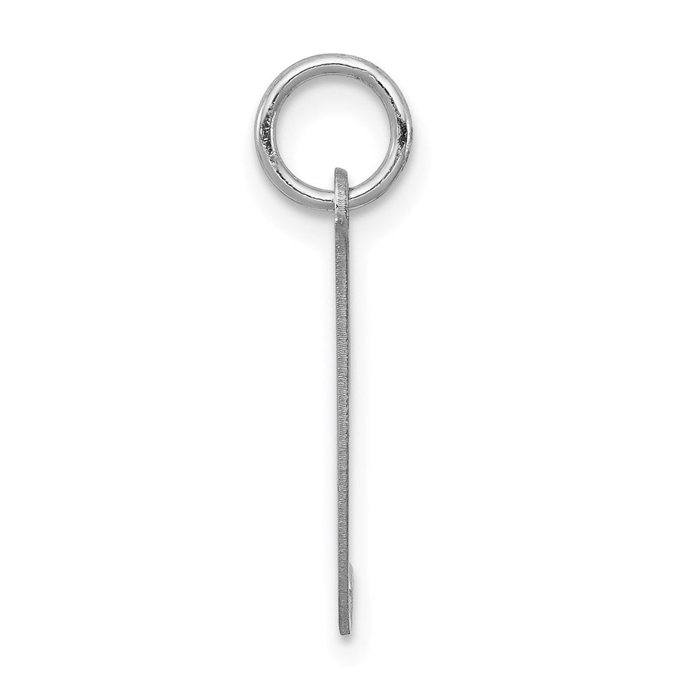 Alternate view of the Sterling Silver, Ella Collection Medium Fancy Script Initial J Pendant by The Black Bow Jewelry Co.