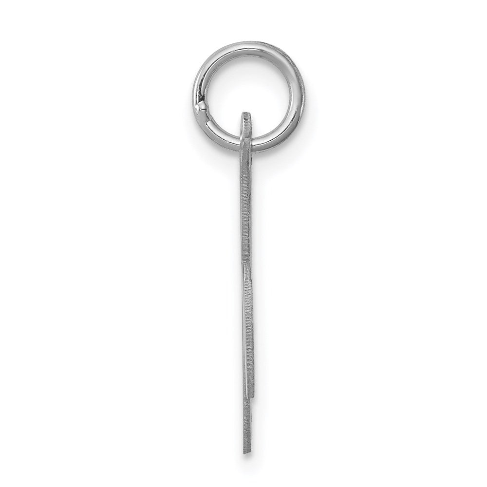 Alternate view of the Sterling Silver, Ella Collection Medium Fancy Script Initial K Pendant by The Black Bow Jewelry Co.