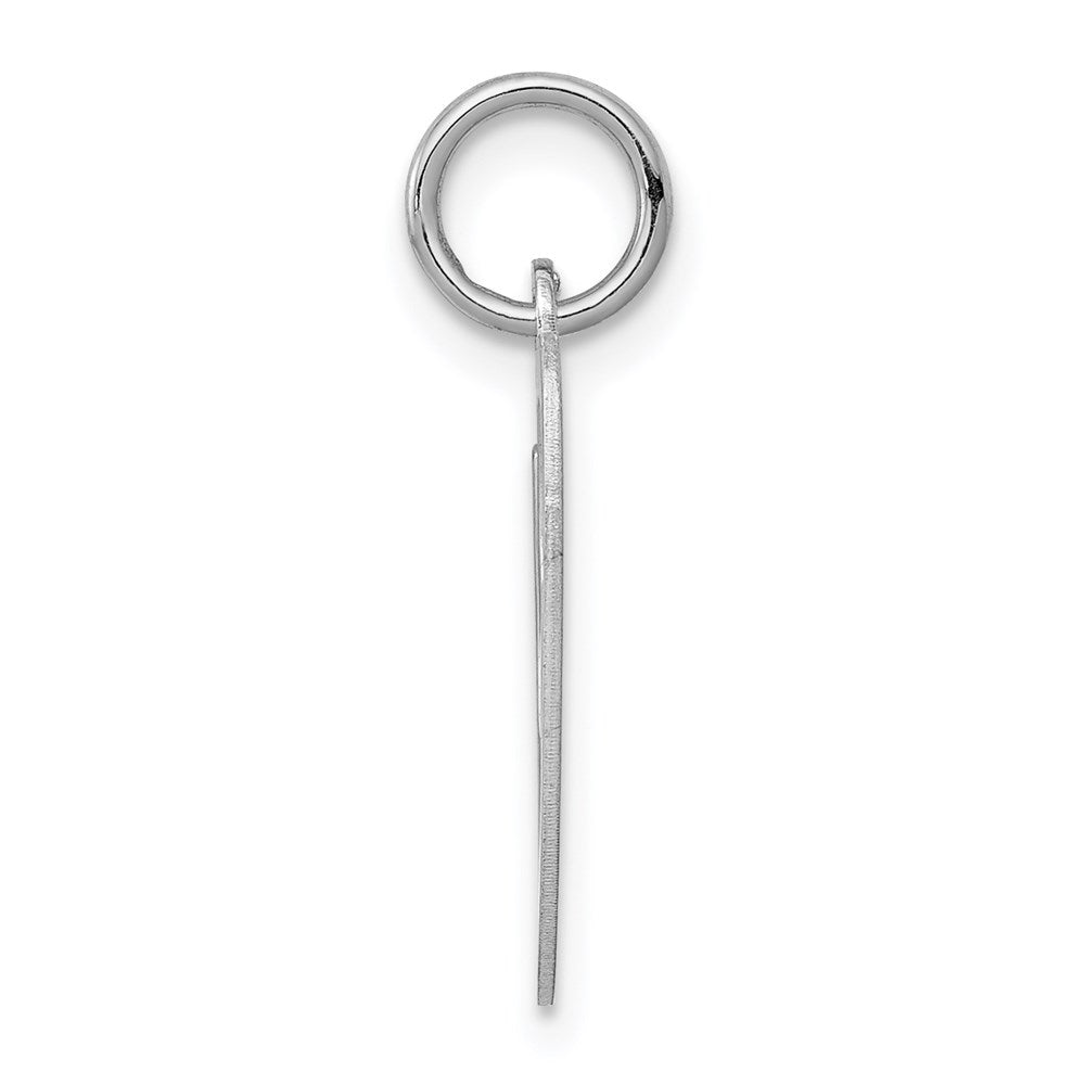 Alternate view of the Sterling Silver, Ella Collection Medium Fancy Script Initial O Pendant by The Black Bow Jewelry Co.