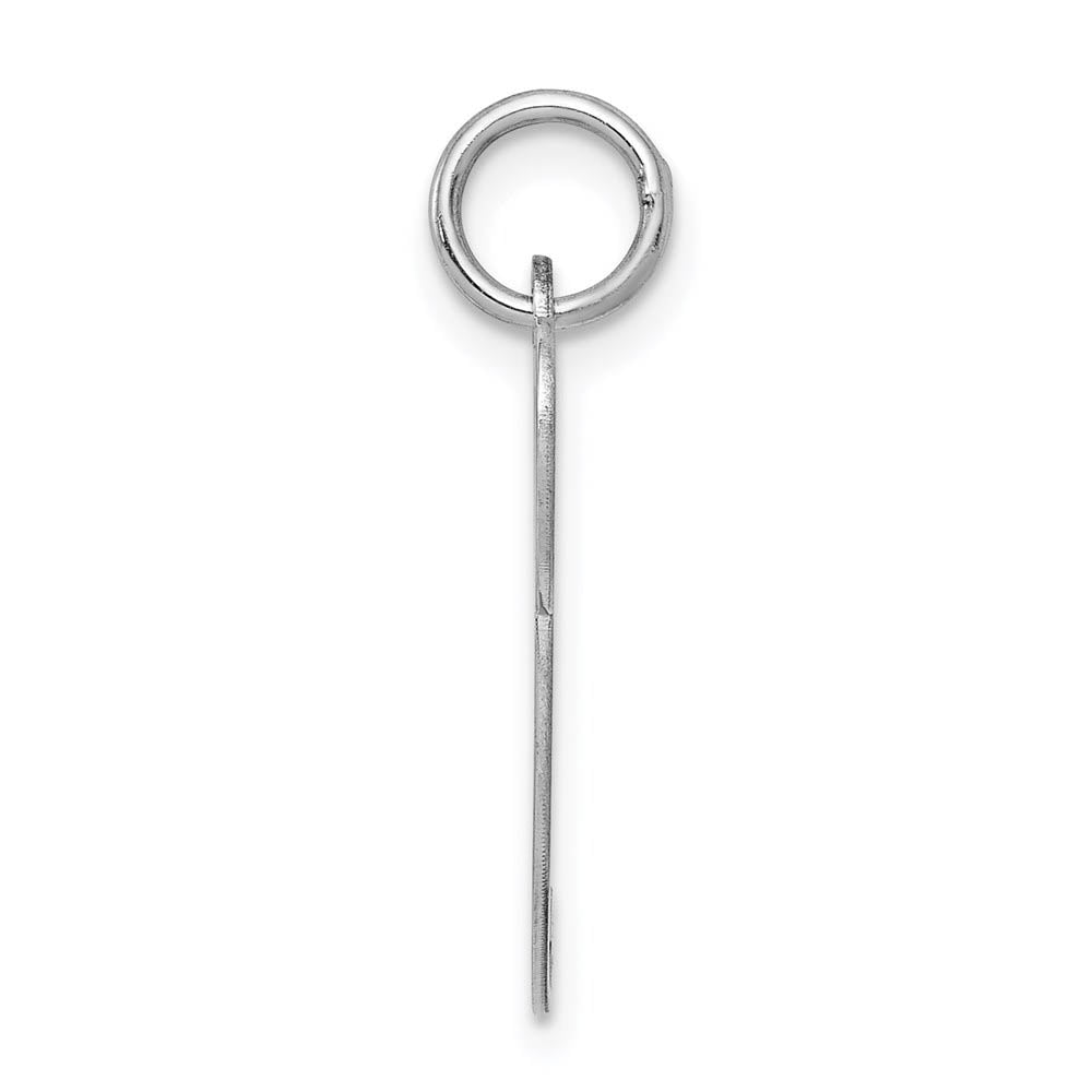 Alternate view of the Sterling Silver, Ella Collection Medium Fancy Script Initial P Pendant by The Black Bow Jewelry Co.