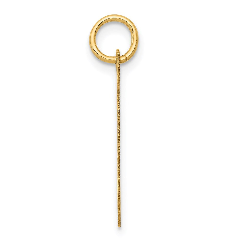 Alternate view of the 14k Yellow Gold Madison Collection LG Classic Script Initial F Pendant by The Black Bow Jewelry Co.