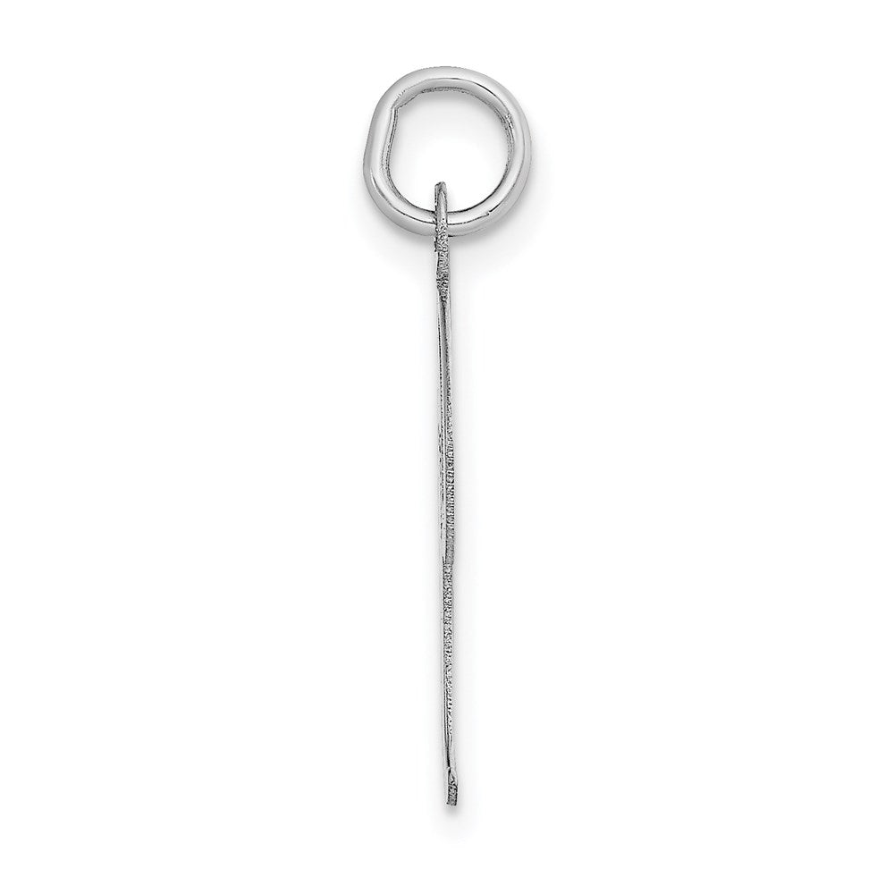 Alternate view of the 14k White Gold, Madison Collection LG Classic Script Initial I Pendant by The Black Bow Jewelry Co.