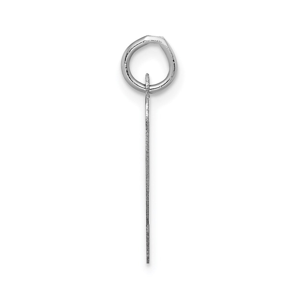 Alternate view of the 14k White Gold, Madison Collection LG Classic Script Initial P Pendant by The Black Bow Jewelry Co.