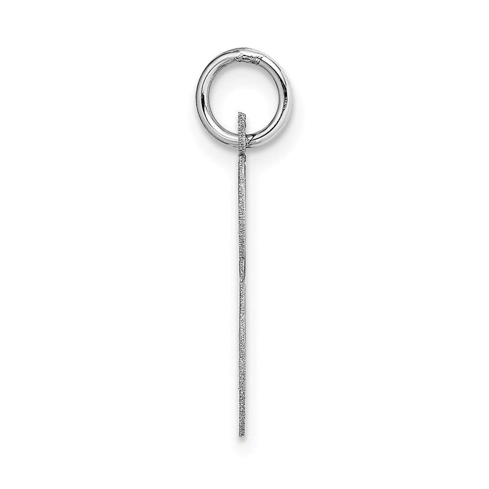 Alternate view of the 14k White Gold, Madison Collection LG Classic Script Initial S Pendant by The Black Bow Jewelry Co.