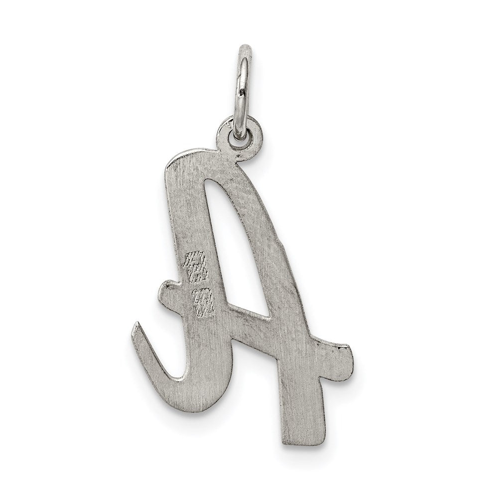 Alternate view of the Sterling Silver Madison Collection LG Classic Script Initial A Pendant by The Black Bow Jewelry Co.