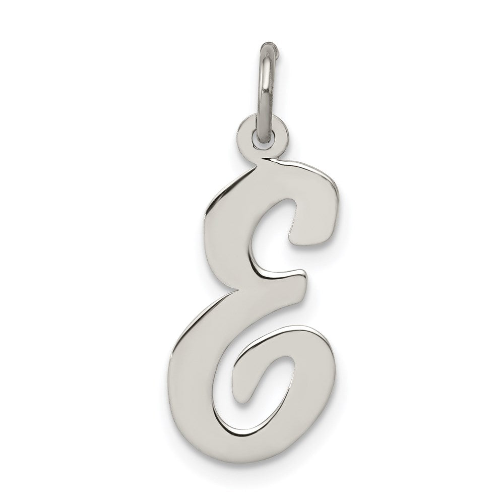 Sterling Silver Madison Collection LG Classic Script Initial E Pendant ...