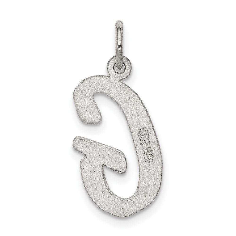 Alternate view of the Sterling Silver Madison Collection LG Classic Script Initial G Pendant by The Black Bow Jewelry Co.