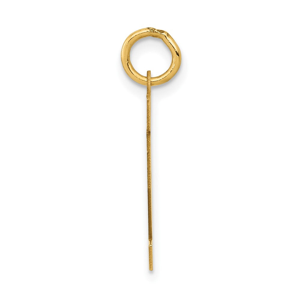 Alternate view of the 14k Yellow Gold, Athletic Collection, Small Polished Number 12 Pendant by The Black Bow Jewelry Co.