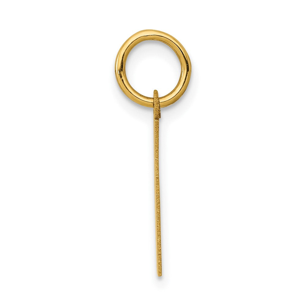 Alternate view of the 14k Yellow Gold, Athletic Collection, Small Polished Number 1 Pendant by The Black Bow Jewelry Co.