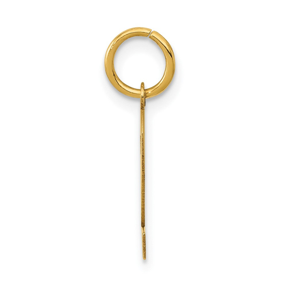 Alternate view of the 14k Yellow Gold, Athletic Collection, Small Polished Number 2 Pendant by The Black Bow Jewelry Co.