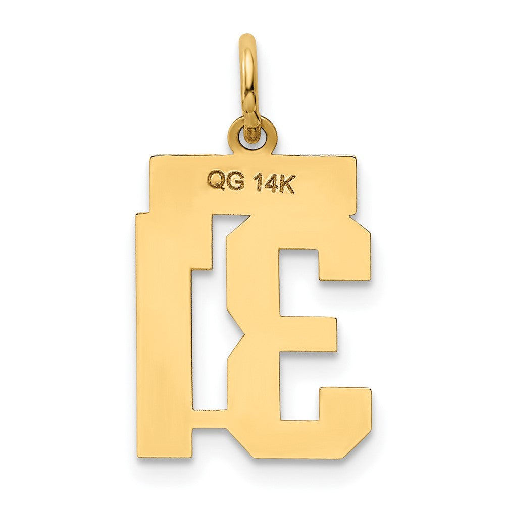 Alternate view of the 14k Yellow Gold, Athletic Collection, Small Polished Number 31 Pendant by The Black Bow Jewelry Co.