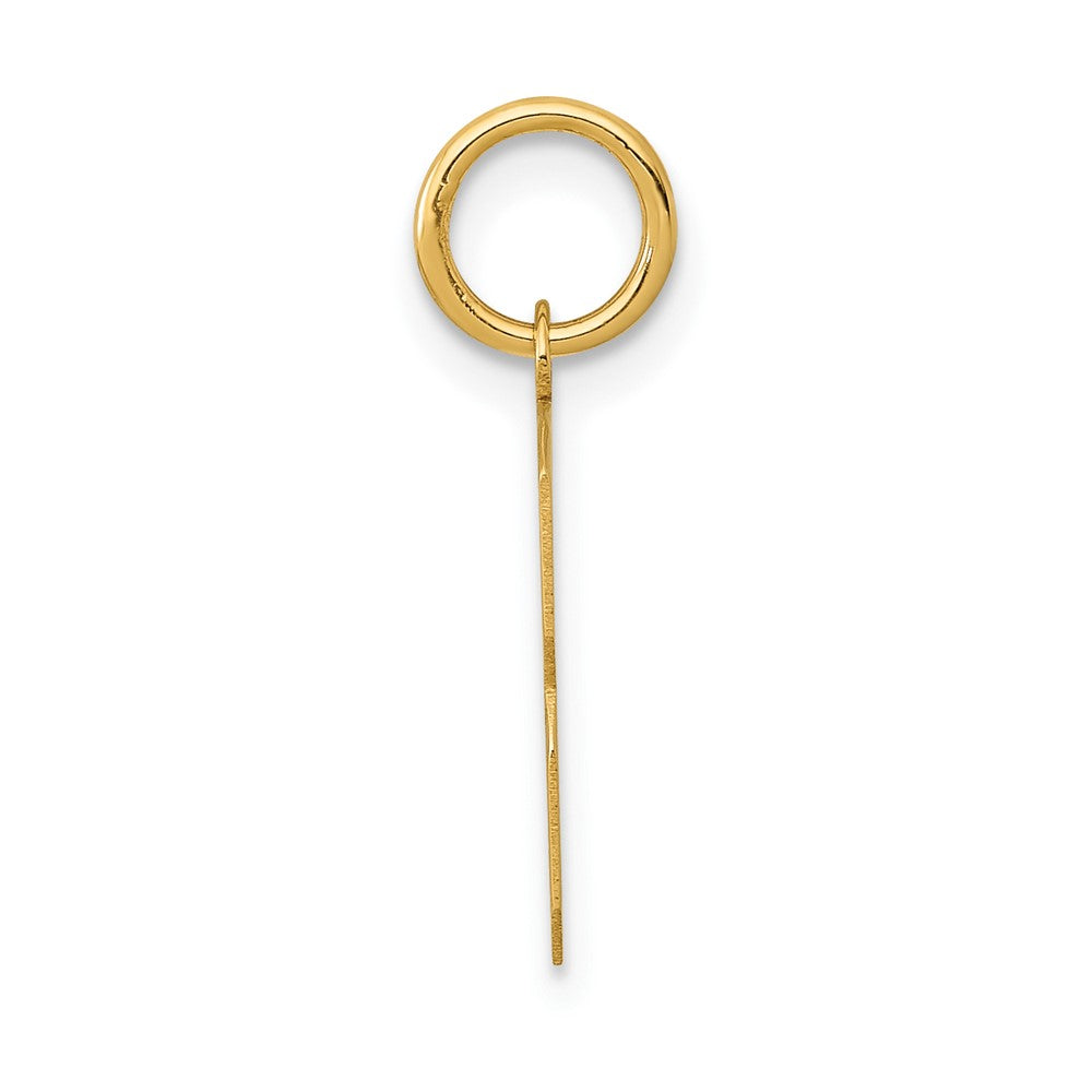 Alternate view of the 14k Yellow Gold, Athletic Collection, Small Polished Number 3 Pendant by The Black Bow Jewelry Co.