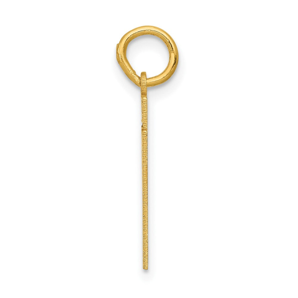 Alternate view of the 14k Yellow Gold, Athletic Collection, Small Polished Number 51 Pendant by The Black Bow Jewelry Co.