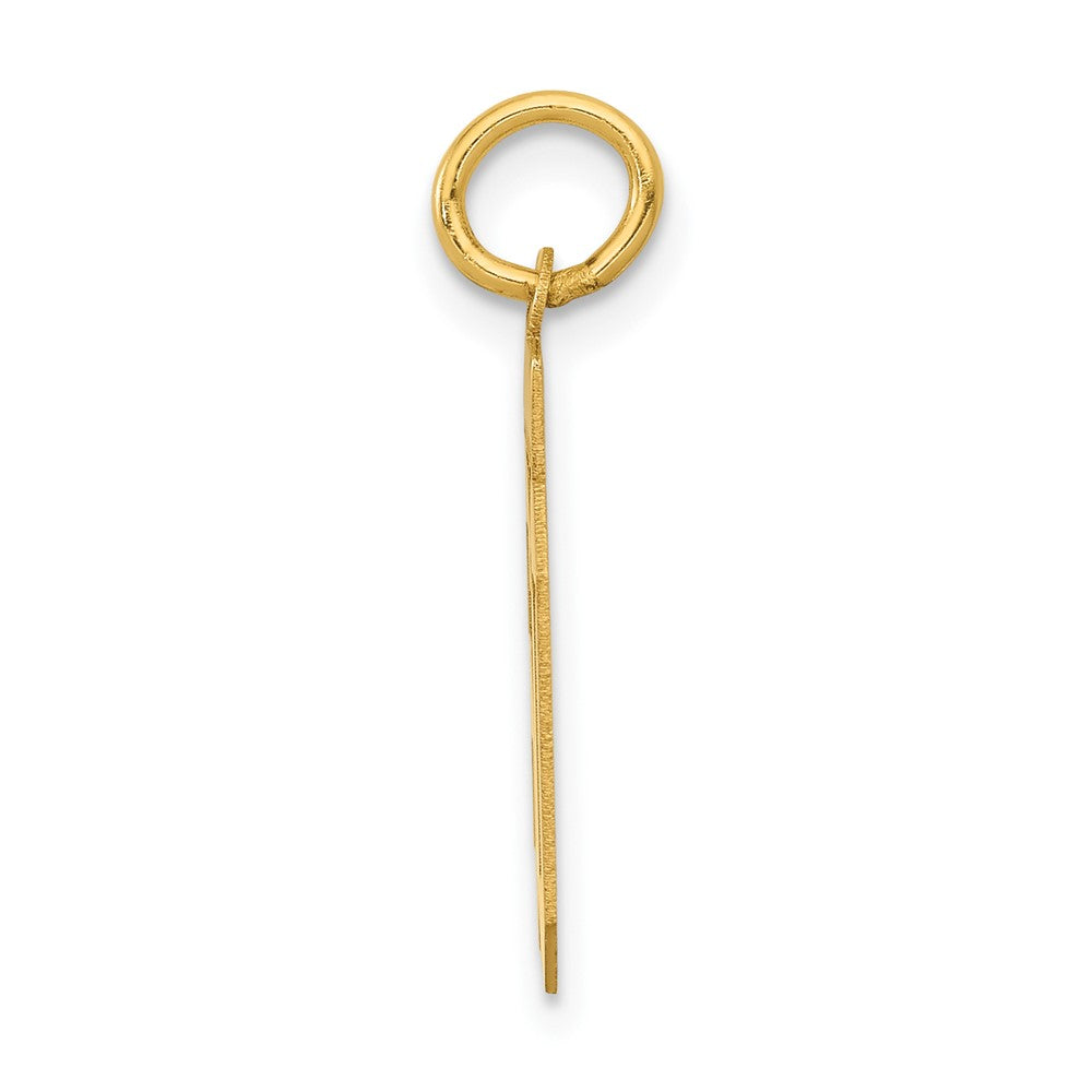 Alternate view of the 14k Yellow Gold, Athletic Collection, Small Polished Number 60 Pendant by The Black Bow Jewelry Co.