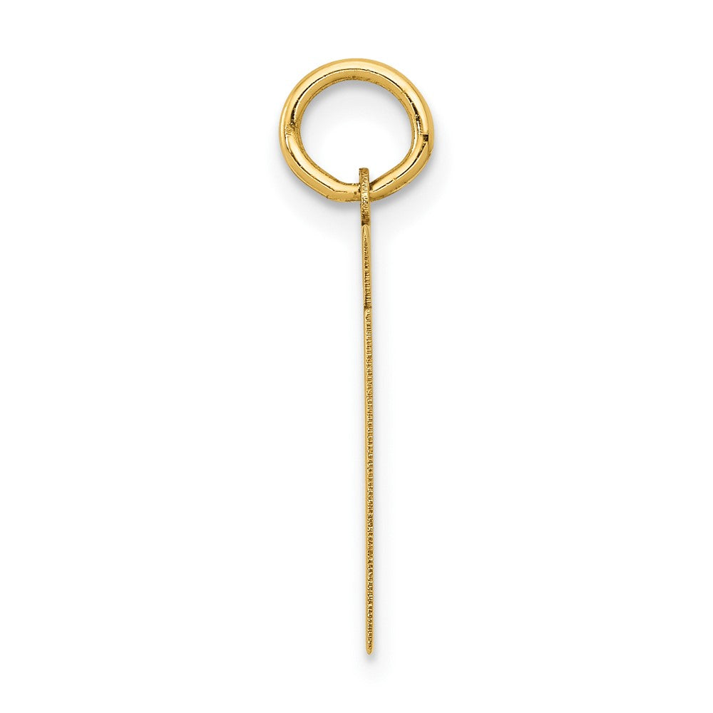 Alternate view of the 14k Yellow Gold, Athletic Collection, Small Polished Number 61 Pendant by The Black Bow Jewelry Co.