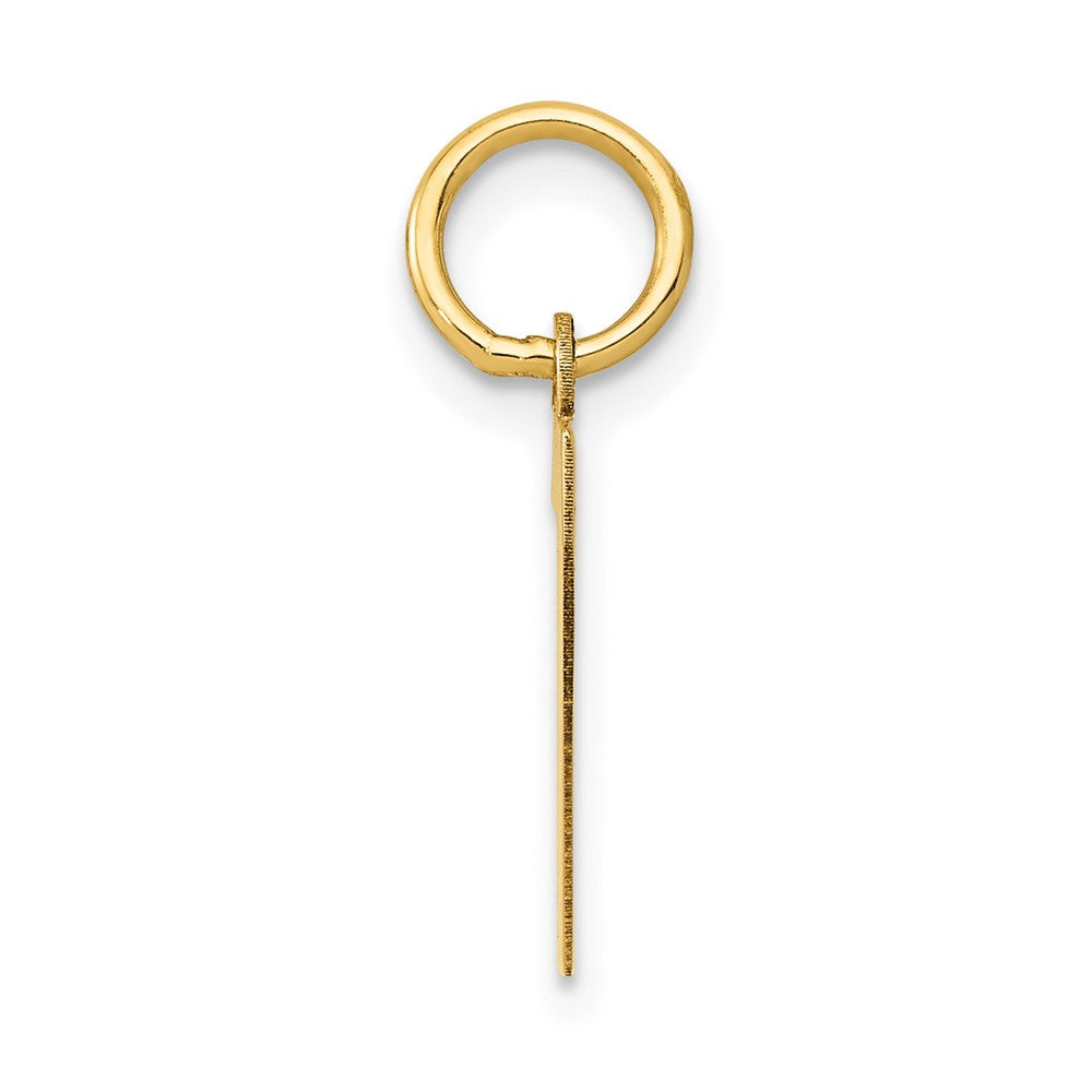 Alternate view of the 14k Yellow Gold, Athletic Collection, Small Polished Number 7 Pendant by The Black Bow Jewelry Co.