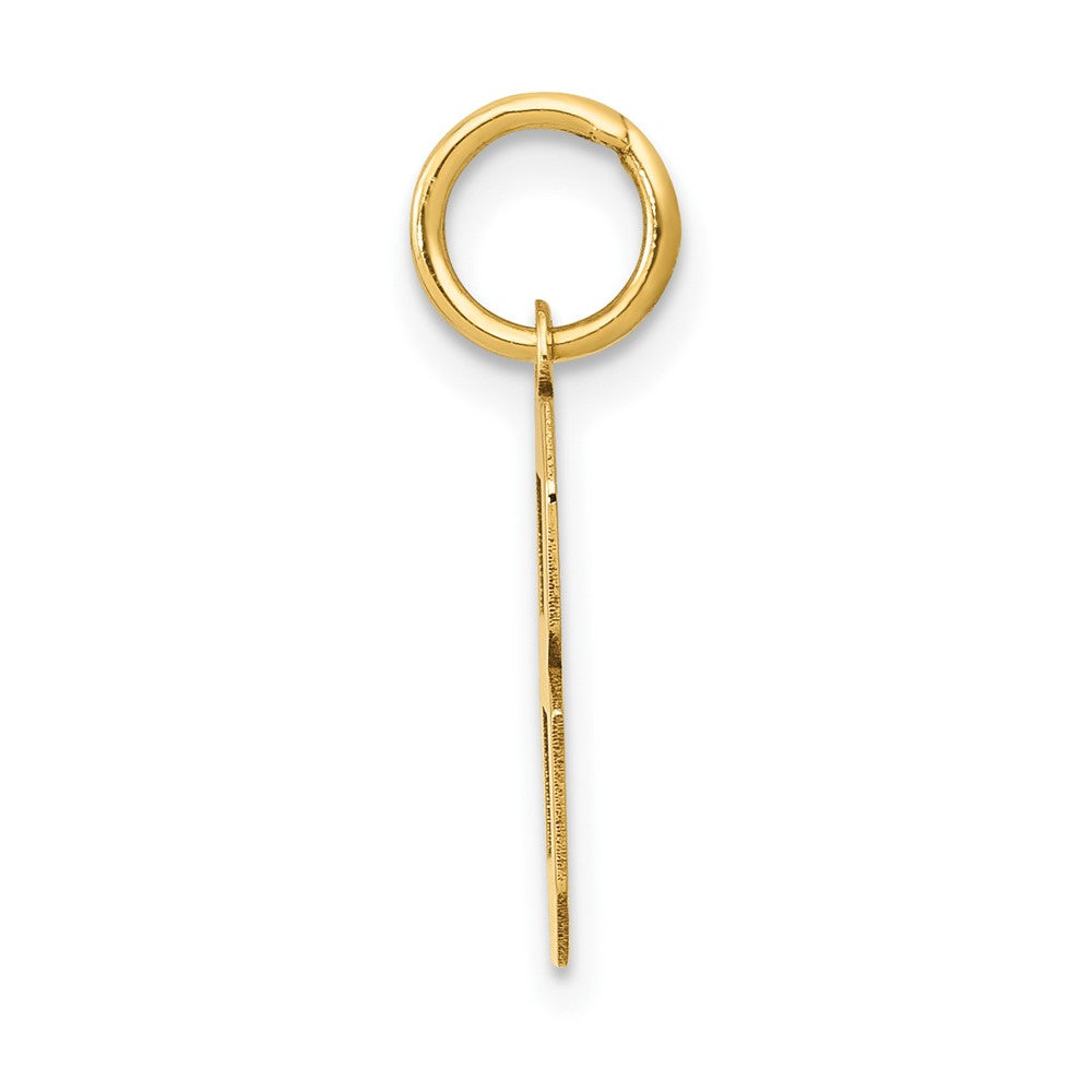 Alternate view of the 14k Yellow Gold, Athletic Collection, Small Polished Number 8 Pendant by The Black Bow Jewelry Co.
