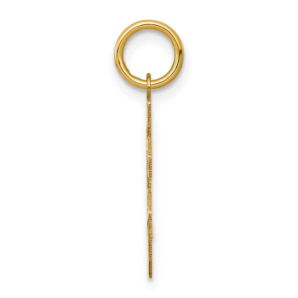 Alternate view of the 14k Yellow Gold, Athletic Collection, Small Polished Number 96 Pendant by The Black Bow Jewelry Co.