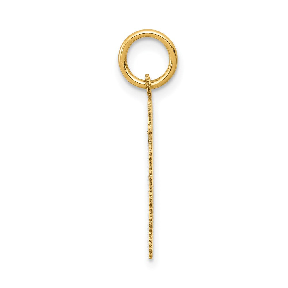Alternate view of the 14k Yellow Gold, Jersey Collection, Small Number 11 Pendant by The Black Bow Jewelry Co.