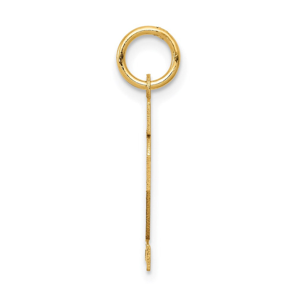 Alternate view of the 14k Yellow Gold, Jersey Collection, Small Number 12 Pendant by The Black Bow Jewelry Co.