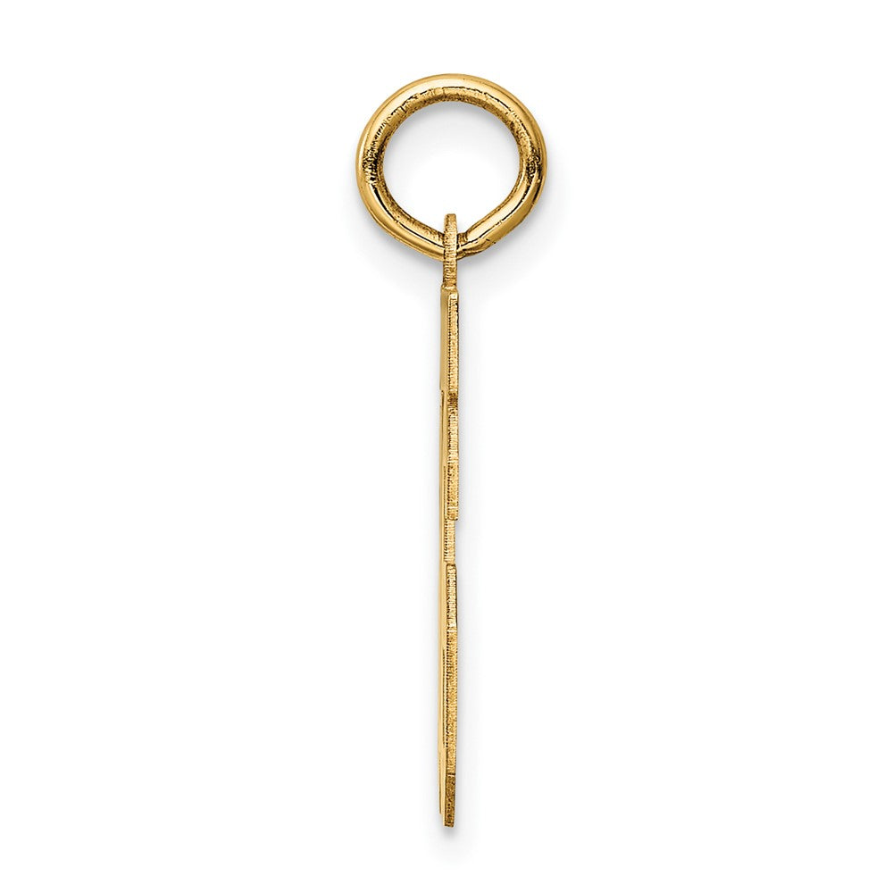 Alternate view of the 14k Yellow Gold, Jersey Collection, Small Number 16 Pendant by The Black Bow Jewelry Co.