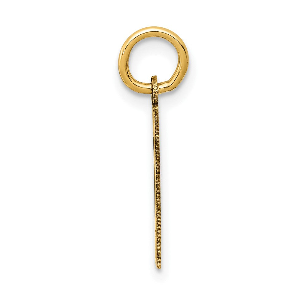 Alternate view of the 14k Yellow Gold, Jersey Collection, Small Number 1 Pendant by The Black Bow Jewelry Co.