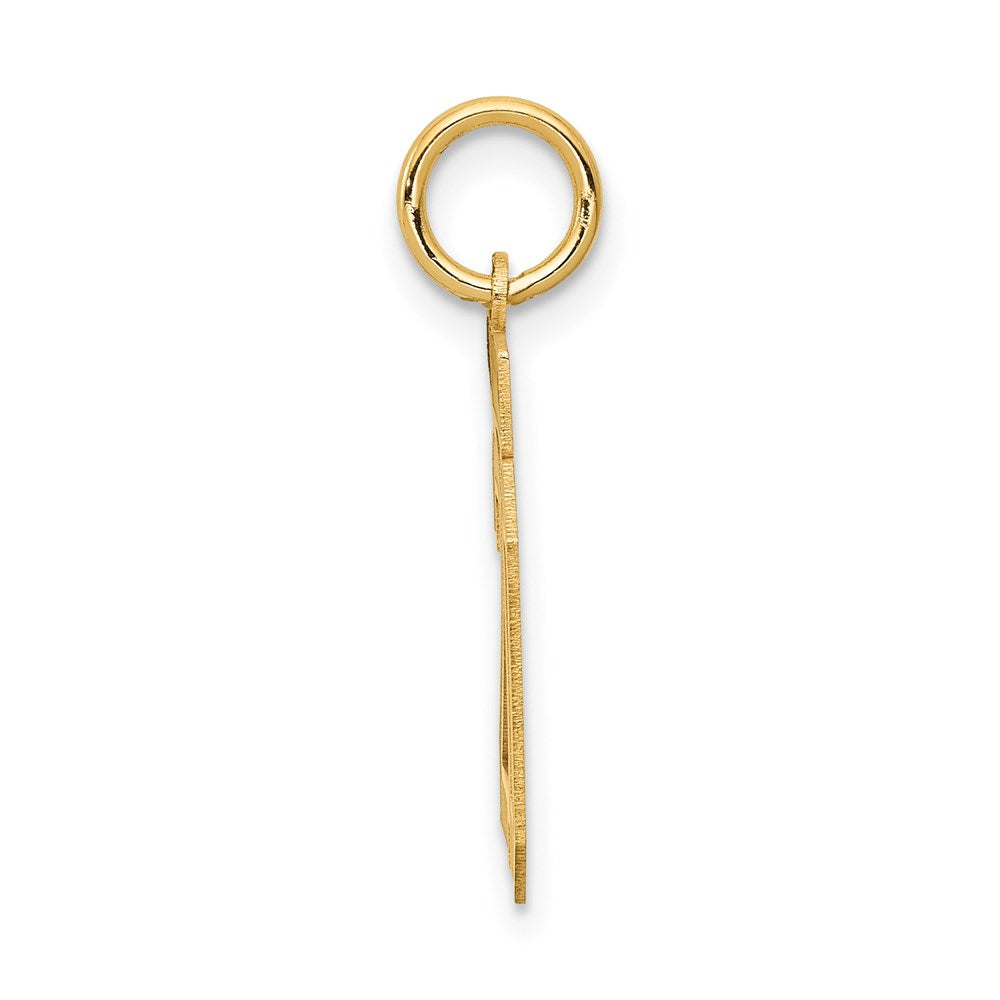 Alternate view of the 14k Yellow Gold, Jersey Collection, Small Number 20 Pendant by The Black Bow Jewelry Co.