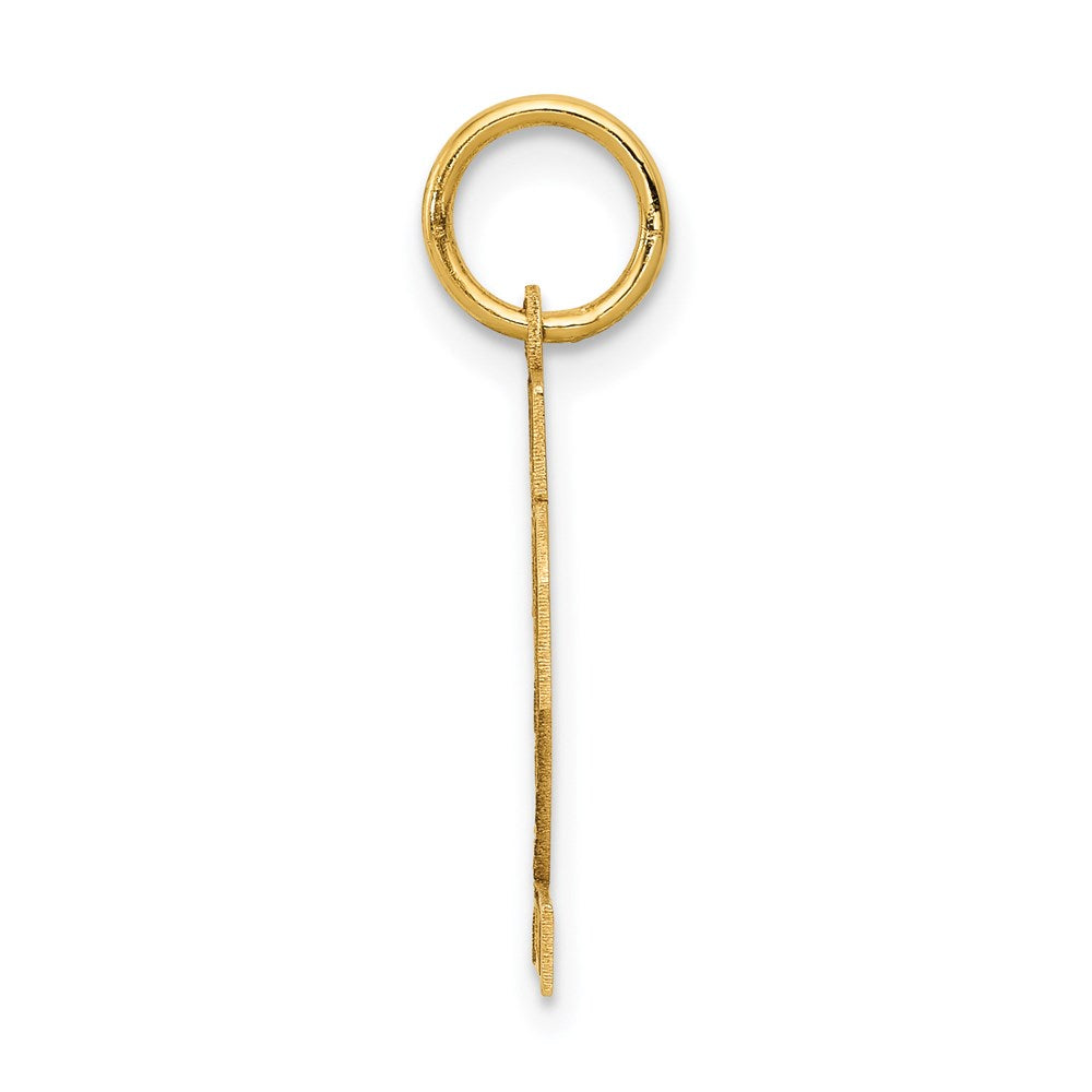 Alternate view of the 14k Yellow Gold, Jersey Collection, Small Number 22 Pendant by The Black Bow Jewelry Co.
