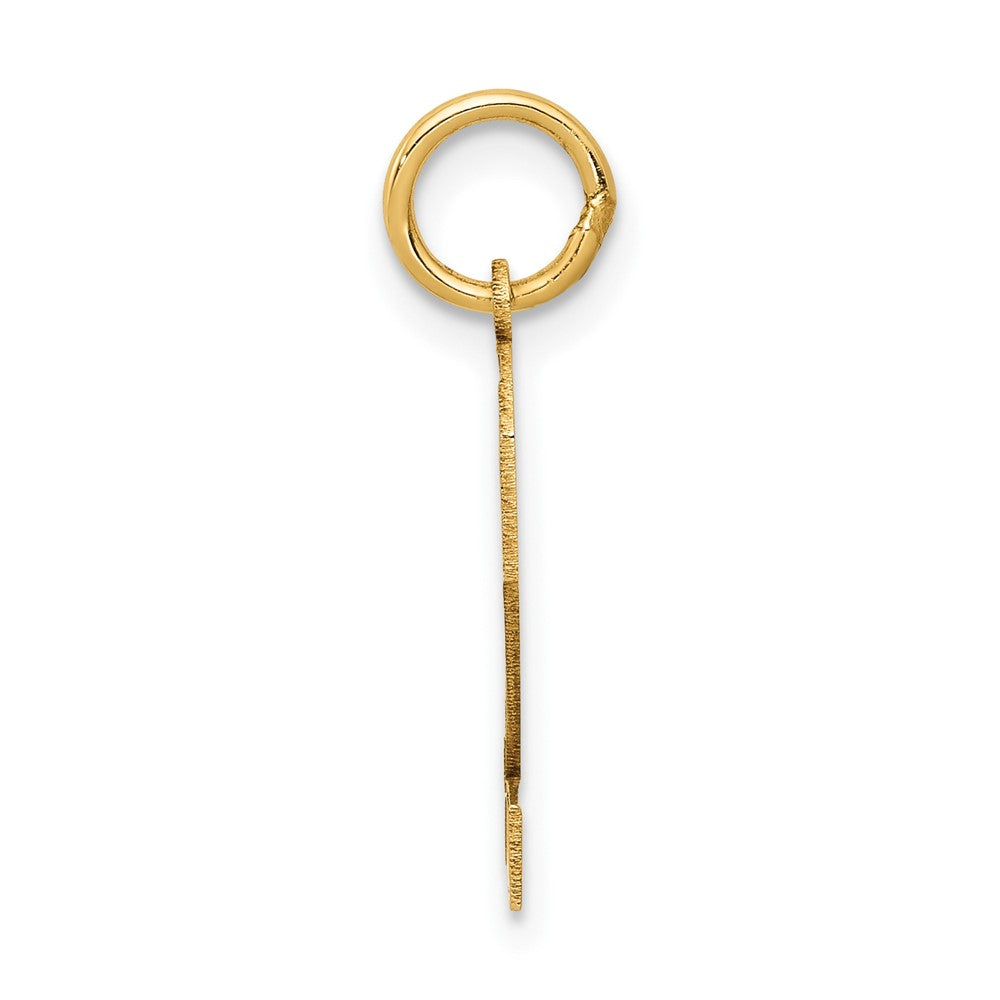 Alternate view of the 14k Yellow Gold, Jersey Collection, Small Number 2 Pendant by The Black Bow Jewelry Co.