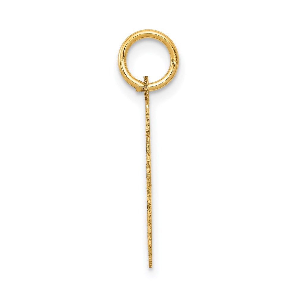 Alternate view of the 14k Yellow Gold, Jersey Collection, Small Number 30 Pendant by The Black Bow Jewelry Co.