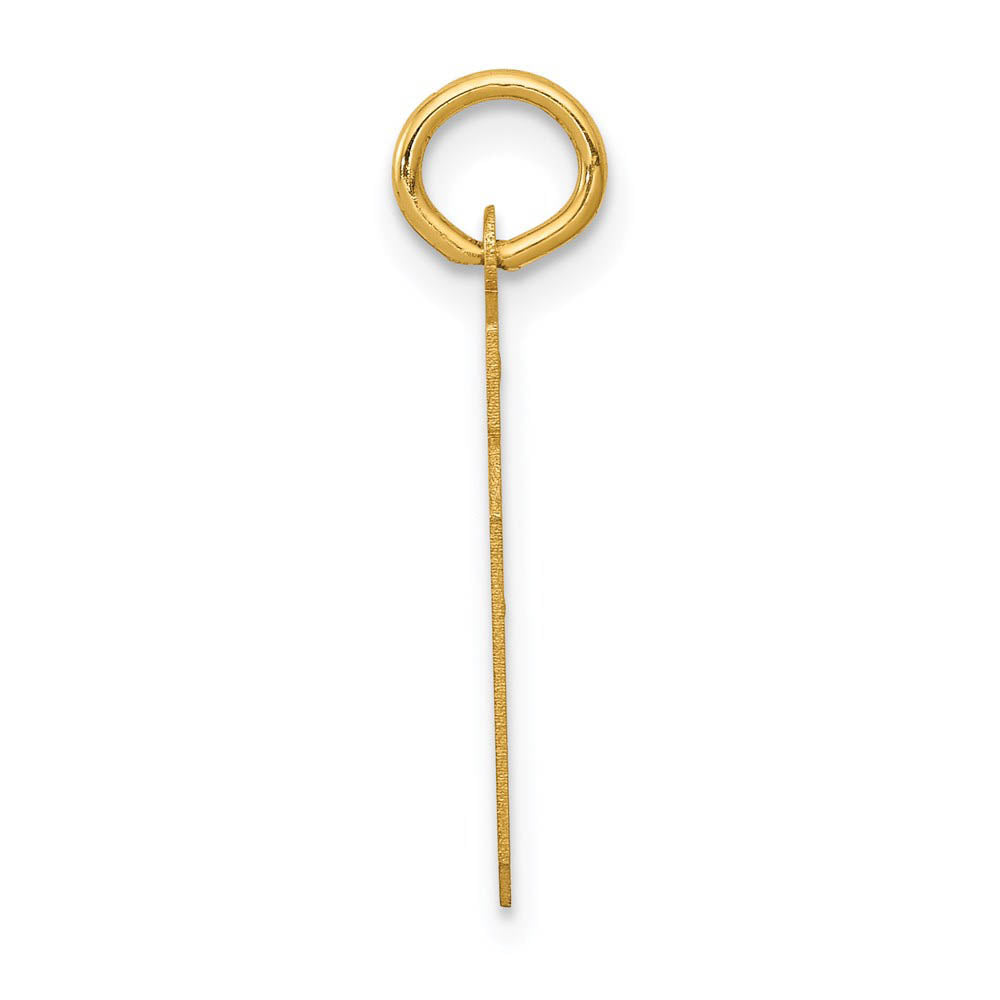 Alternate view of the 14k Yellow Gold, Jersey Collection, Small Number 39 Pendant by The Black Bow Jewelry Co.