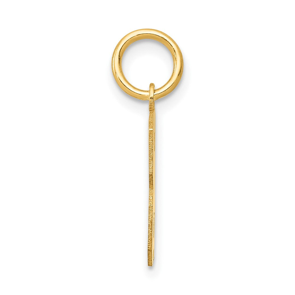 Alternate view of the 14k Yellow Gold, Jersey Collection, Small Number 3 Pendant by The Black Bow Jewelry Co.
