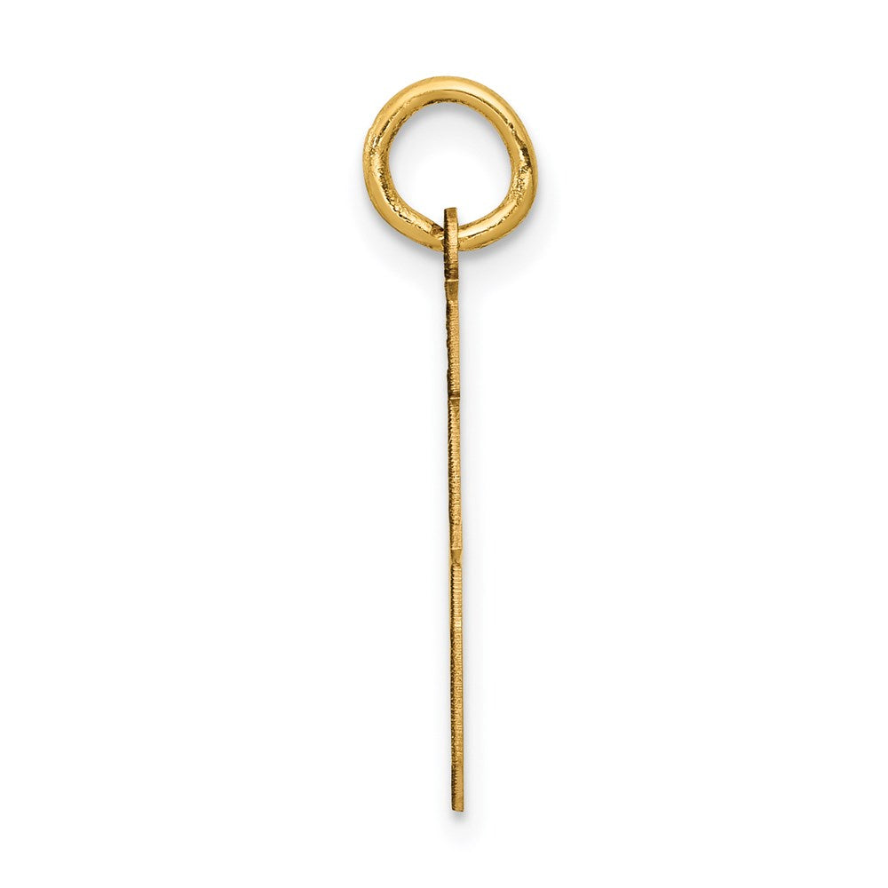 Alternate view of the 14k Yellow Gold, Jersey Collection, Small Number 46 Pendant by The Black Bow Jewelry Co.