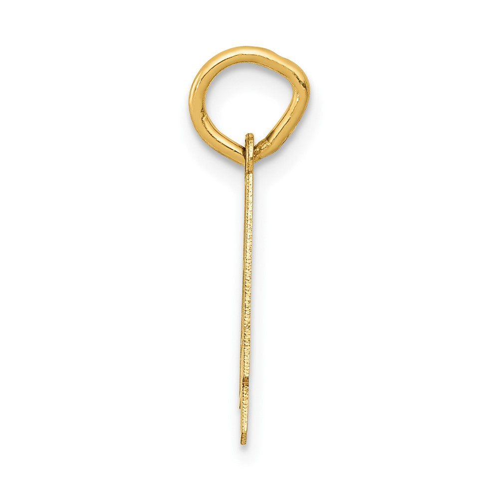 Alternate view of the 14k Yellow Gold, Jersey Collection, Small Number 4 Pendant by The Black Bow Jewelry Co.
