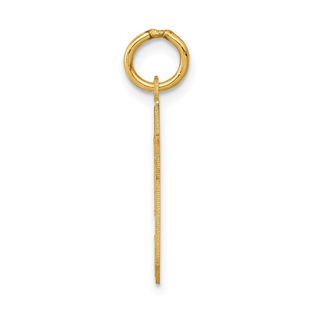 Alternate view of the 14k Yellow Gold, Jersey Collection, Small Number 59 Pendant by The Black Bow Jewelry Co.