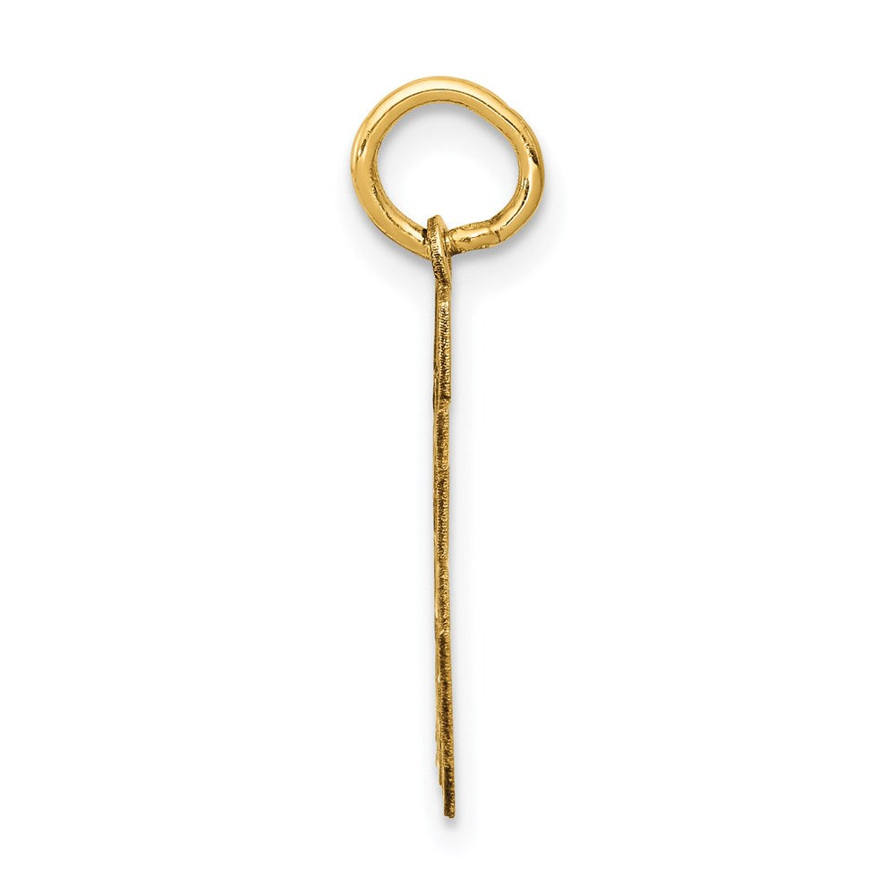 Alternate view of the 14k Yellow Gold, Jersey Collection, Small Number 65 Pendant by The Black Bow Jewelry Co.