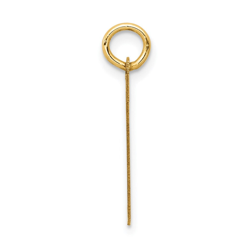 Alternate view of the 14k Yellow Gold, Jersey Collection, Small Number 67 Pendant by The Black Bow Jewelry Co.