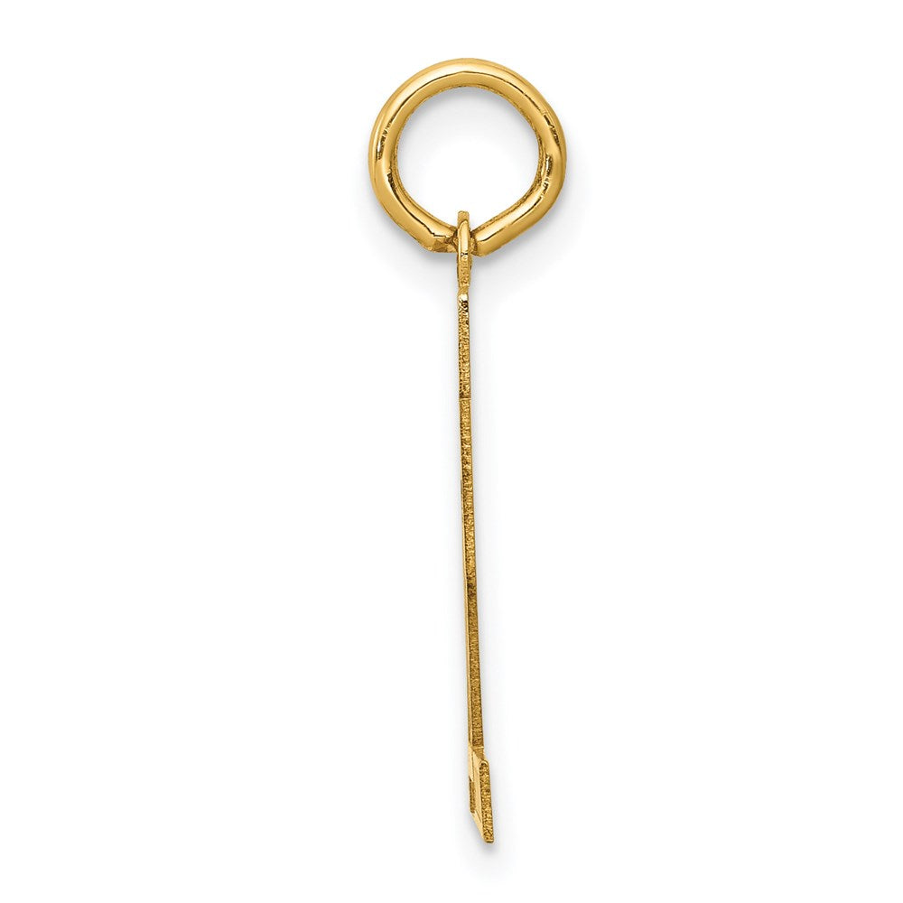 Alternate view of the 14k Yellow Gold, Jersey Collection, Small Number 72 Pendant by The Black Bow Jewelry Co.