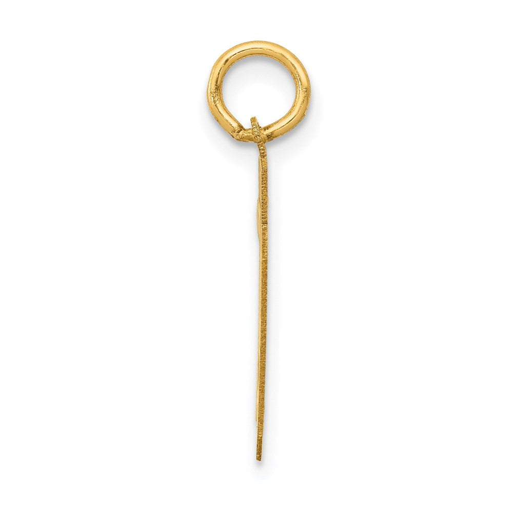 Alternate view of the 14k Yellow Gold, Jersey Collection, Small Number 79 Pendant by The Black Bow Jewelry Co.