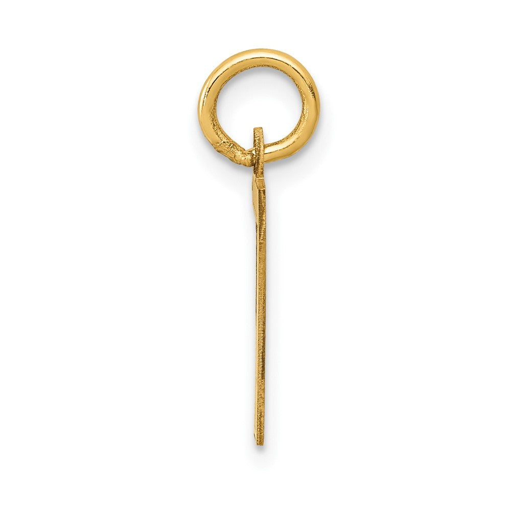 Alternate view of the 14k Yellow Gold, Jersey Collection, Small Number 7 Pendant by The Black Bow Jewelry Co.